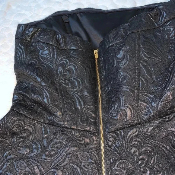 New Express Strapless Fit & Flare Little Black Dress 8 - Picture 7 of 12